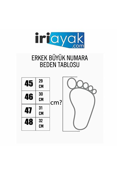 İriayak 40-41-42-43-44-45-46-47-48 Numaralar da Erkek Spor Ayakkabı