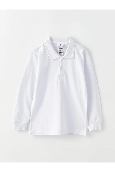 Luggi Baby تي شيرت مدرسي بأكمام طويلة وياقة بولو