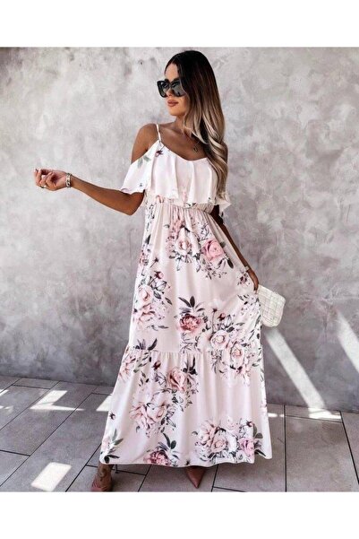 novafems Rochie de damă din microțesătură cu model trandafiri