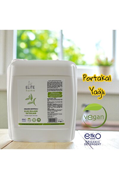 The Elite Home Organik ve Vegan Sertifikalı Elde Bulaşık Deterjanı 3 Kg Portakal Yağlı