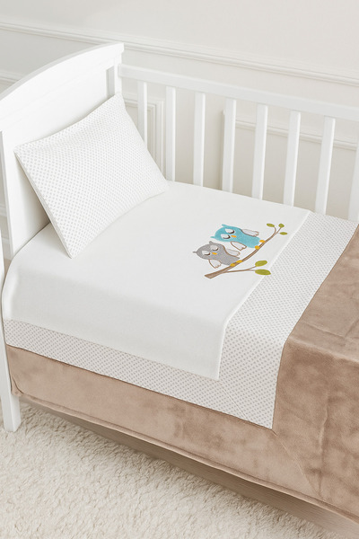 Purple Home 100% نسيج القطن 100x135 سنتيمتر عالية الجودة الأطفال والطفل البومة طقم سرير