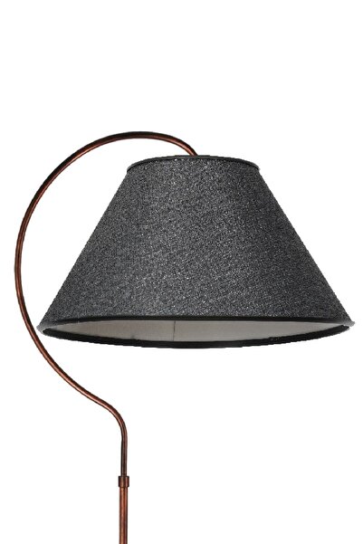 VENON Aydınlatma Lambader Elips Siyah Bakır Patine Çember Siyah 350x150x200 Koyu Gri