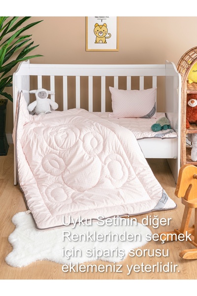 homewell %100 Saf Bambu Hipoalerjenik 0-6 Yaş Bebek Çocuk Uyku Seti Ayıcık De...