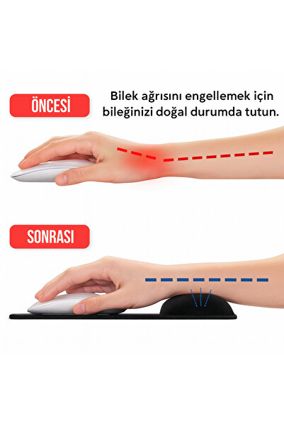 Boldy Mousepad with Wrist Support - Non-Slip Mouse Pad - Mouse Pad - Rectangular Mouse Pad - Office Mousepad