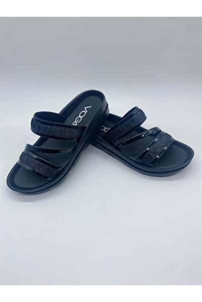 Voga Daily Three-Strap Black Women's Slippers