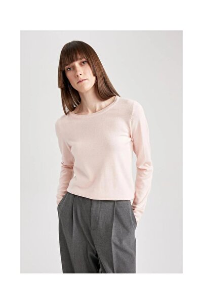 DeFacto F7091Az/Gr77 Defacto Women's Sweater Gray Melange