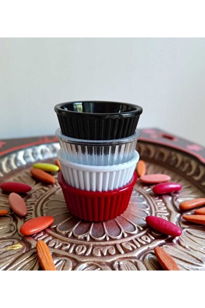 Atlas 4 Pieces 5.5 cm 35 ml Mini Size Polycarbonate Plastic Sauce Bowl Ketchup Bowl Turkish Delight Bowl Sauce Container