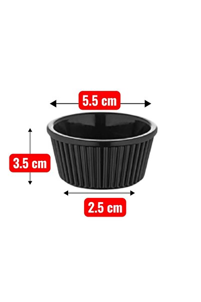 Atlas 4 Pieces 5.5 cm 35 ml Mini Size Polycarbonate Plastic Sauce Bowl Ketchup Bowl Turkish Delight Bowl Sauce Container