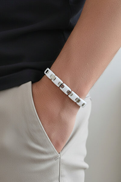 Moda Gümüş Enerji Bilekliği, Manyetik Mıknatıslı Bileklik