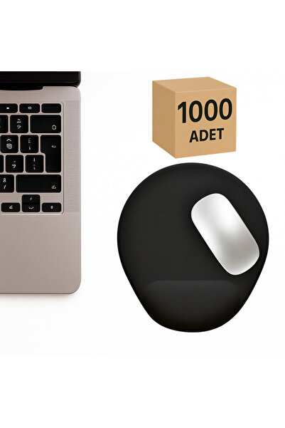 Boldy 1000'li Bilek Destekli Mousepad - Kaymaz Mouse Ped - Fare Pedi - Oval M...