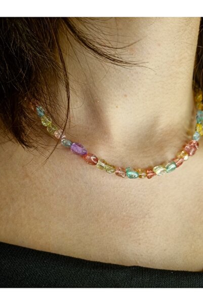 NEMOR STUDIO Kuvars Doğal Taş Kolye | Doğanın Renkleri