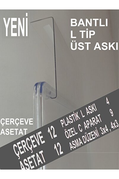 ETİKETLİK FİYATLIK ASKILI EMLAK VİTRİN ÇERÇEVE 12AD (8 FARKLI RENK STOKTA)