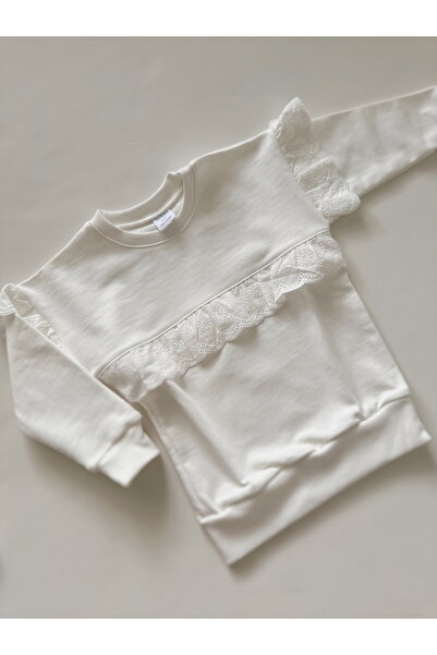 Tarkito Baby Fisto Detaylı Fırfırlı Sweatshirt & Tayt Takımı Kız Çocuk 2-7 Yaş