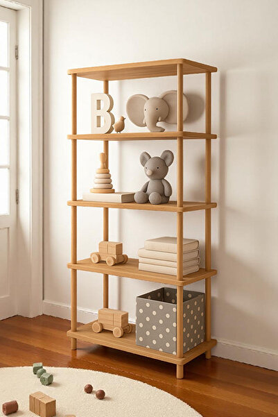 HESA 5 katlı çocuk genç kitaplık ,raf , ayakkabılık çok amaçlı kullanım ahşap...