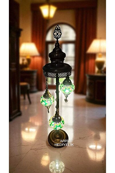 Zem El Yapımı Otantik Mozaik Lambader 3 lü