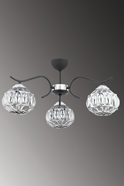 ESSLİGHT Elmas 3 Lü Plafonyer Avize Salon Mutfak Yatak Odası