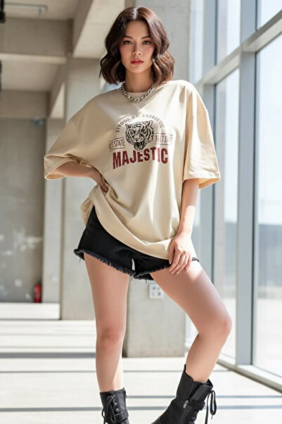 UNCİA OUTDOORS Tricou unisex cu gât rotund, cu imprimeu Majestic, sezon nou