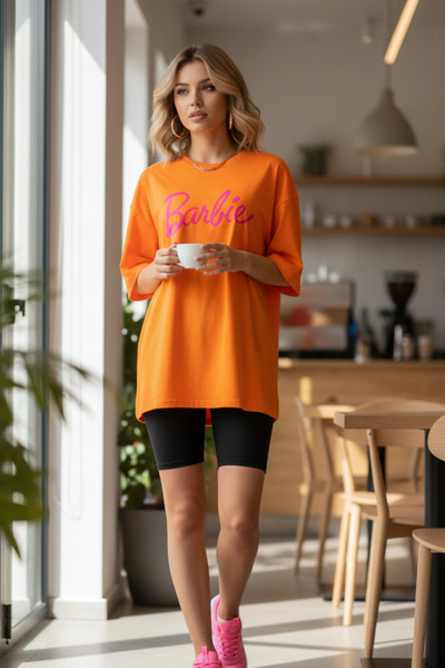 UNCİA OUTDOORS Tricou de bază oversize cu decolteu rotund cu imprimeu text