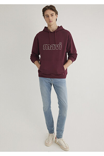Mavi Logo Baskılı Bordo Sweatshirt 0S10196-70426