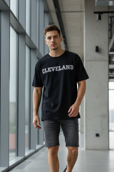 UNCİA OUTDOORS Βαμβακερό μπλουζάκι με στάμπα Oversize Unisex με λαιμόκοψη σε ...