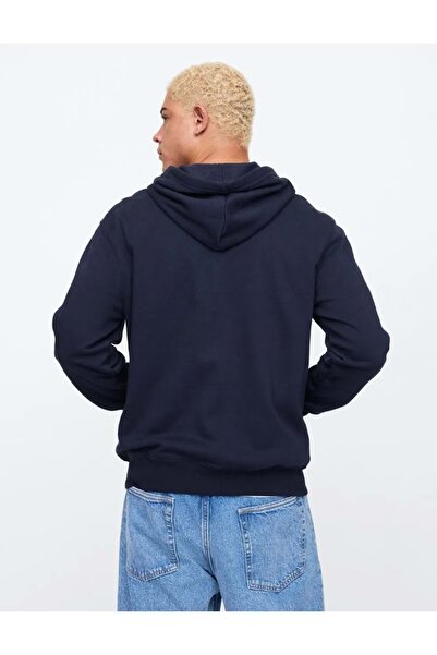 GAP V-Heritage Logo Fz 851516 Чоловічий худі з капюшоном і блискавкою СИНІЙ