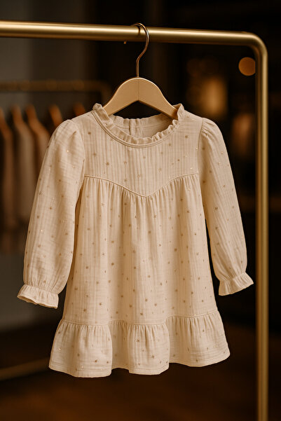 Kids Muslim Girl Dress - Starry Design