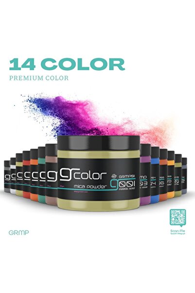 Graffiti Resin مجموعة الوان بودرة المايكا 14 لون