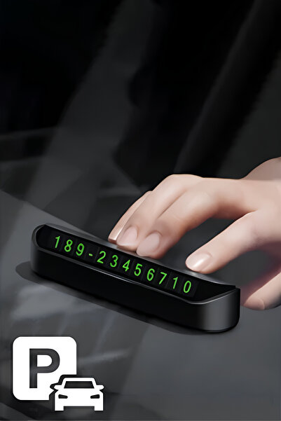 Ganjem Araç İçi Telefon Numaratör Fosforlu Araba Park Telefon Numaralığı Aç Kapa Torpido Üstü Aksesuar