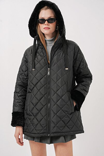 Hiccup BDART Dlouhá péřová bunda s kapucí