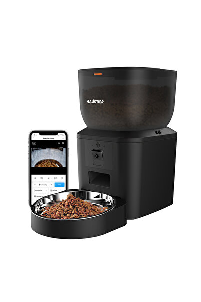 Haustier QQ029 Kameralı 1080P Gece Görüş, Akıllı Kedi Köpek Mama Kabı, 2.4Ghz...