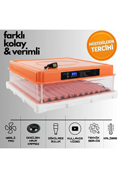 Evonest Kaz Uyumlu 120 Yumurtalık Kuluçka Makinesi Otomatik Isı, Nem ve Çevirme Kontrolü