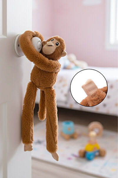 ROZİTOYS Peluş Maymun Yapışkanlı El Oyuncak Hediyelik Çocuk Odası Dekorasyon ...