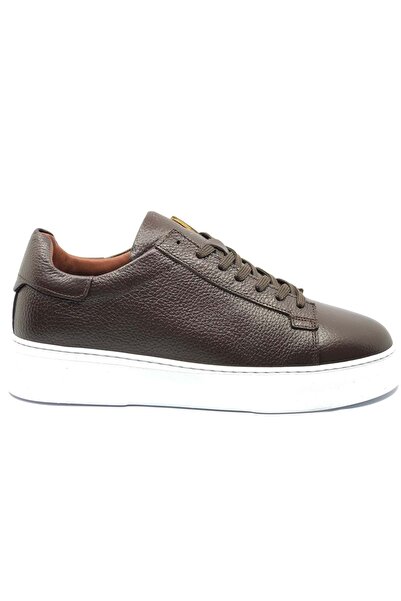 KOCAMANLAR Makras Exclusive 777 Men's Leather Sneaker Shoes Brown