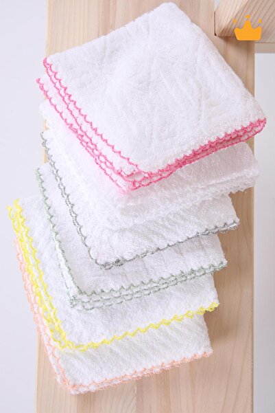 Babyhola Bebek Ağız Mendili ve Ter Havlusu 6'lı Paket Desenli Pembe 1071