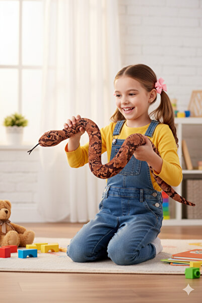 ROZİTOYS Plush Snake Toy Realistic Figure Snake Gift Toy