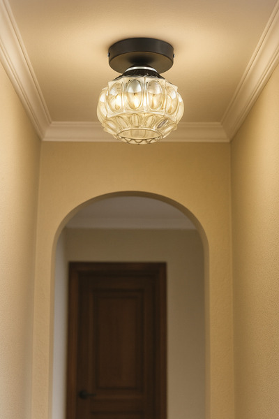 ESSLİGHT Elmas Tekli Plafonyer Avize Füme Camlı Modern Dekoratif Aydınlatma