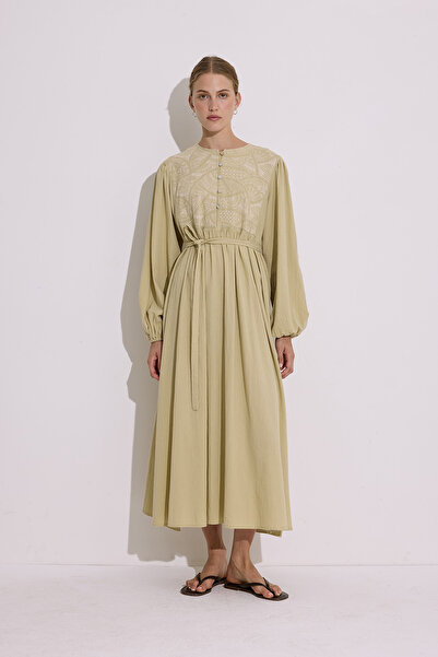 Manuka ΦΟΡΕΜΑ ΜΕ ΥΦΑΣΜΑ ΚΕΝΤΗΜΕΝΟ ΛΕΠΤΟΜΕΡΗ ΜΑΛΑΚΟ ΠΡΑΣΙΝΟ