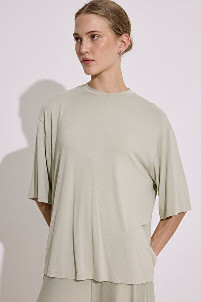 Manuka Dropped Shoulder Short Sleeve Blouse Pastel Green