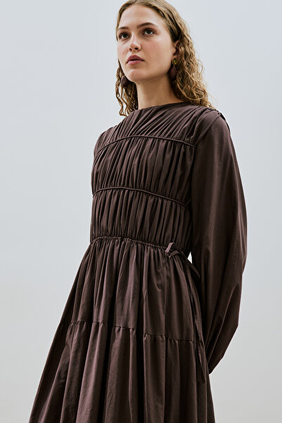 Manuka ΣΤΡΑΣΜΕΝΟ ΜΑΚΡΥΜΑΝΙΚΟ ΦΟΡΕΜΑ ΚΑΦΕ