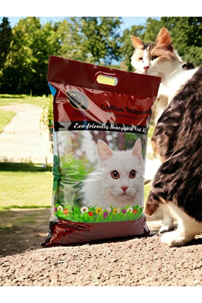 Golden cat Cat Litter, Clumping 10 L, 100% Natural Bentonite, Dust Free, Coffee Scented - 8 kg