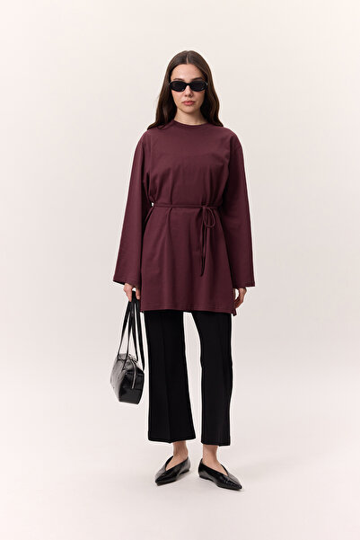 Manuka OverSize tričko - vínová barva - podrobné Baglama