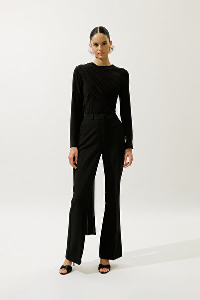 Manuka Blazer with Cape Detail Black