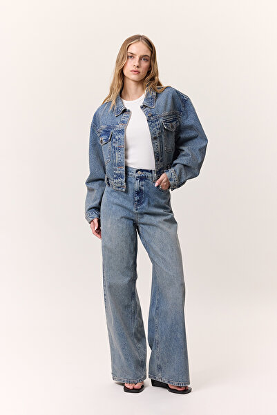 Manuka ORTA BEL LOOSE FIT JEAN KOYU MAVİ