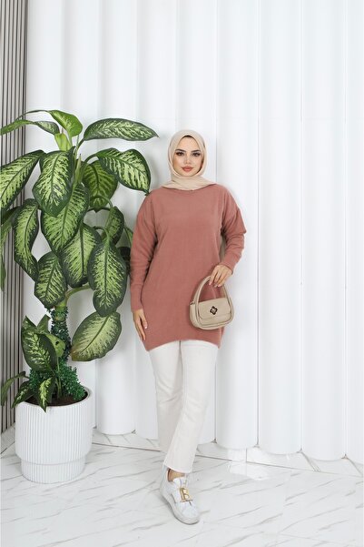 NİSUM MODA NİSUM SAKALLI İPLİ OVAL KESİM TUNİK