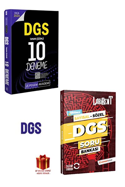 Pegem Akademi Yayıncılık 2026 Pegem DGS 10 Deneme+Panem DGS 5 Deneme+Hediye