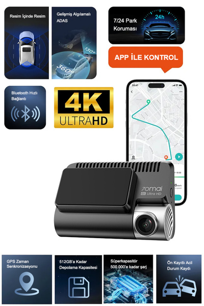 70MAİ 4K Ultra HD Araç Kamerası A800SE Ön Kamera ( Arka Kamera Dahil Değil ) ...