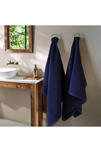 Püskül Tekstil Набір з 2 розкішних рушників для ванної кімнати, вафельне плетіння, 100% бавовна, висока якість, швидковисихаючі рушники для ванної кімнати