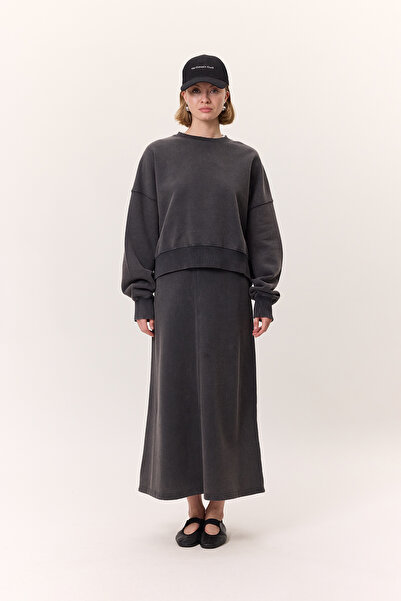 Manuka YIKAMA EFEKTLİ ÇAN ETEK ANTRASİT