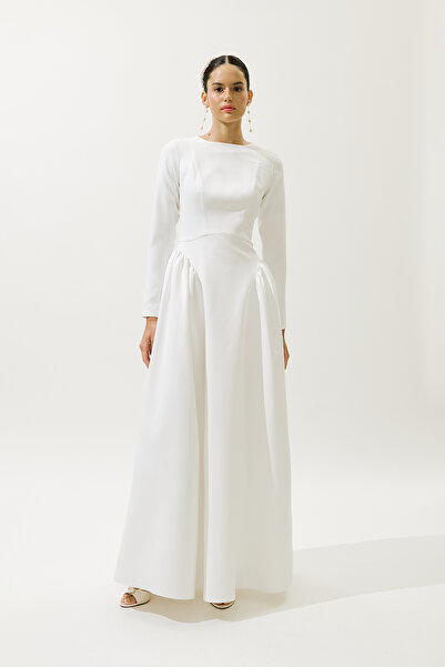 Manuka LORA ABENDKLEID ECRU