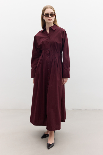 Manuka Burgundy Shirt Welcomes with a Dress of Merit